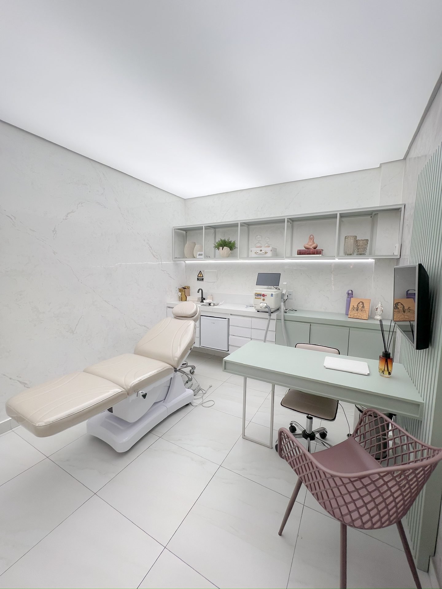 Sala de procedimentos da Juliane Alves Clinic